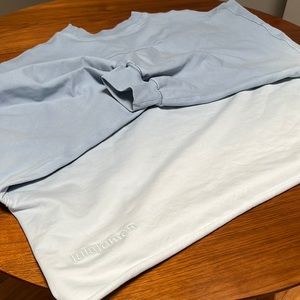 lululemon ombré blue cropped crew neck